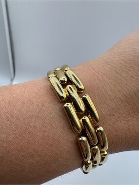 Chunky Gold Link Bracelet - Bold Chain Style